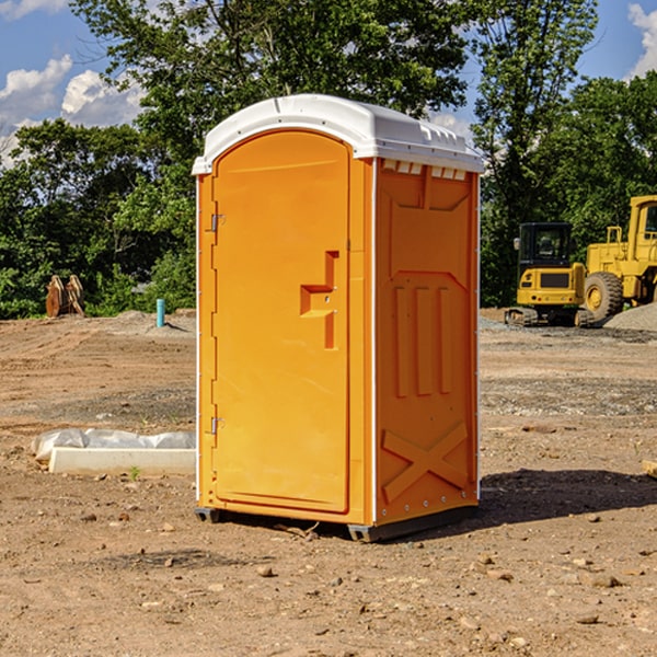 what is the cost difference between standard and deluxe portable restroom rentals in Akron Pennsylvania